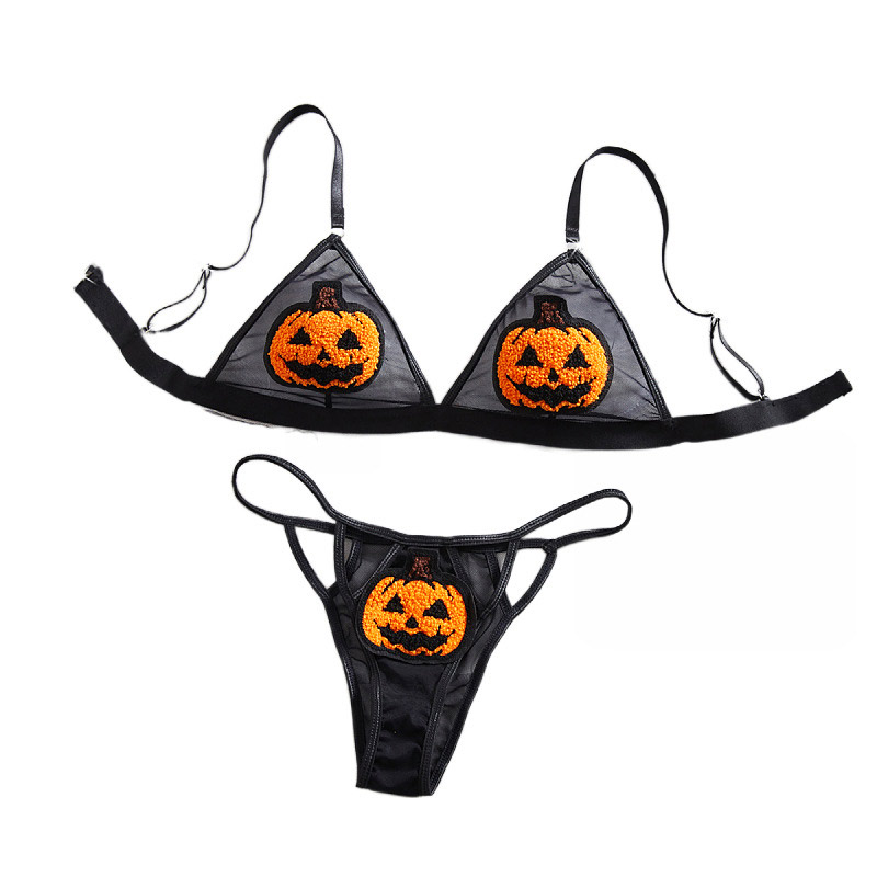 Sexy Bra Brief Set Halloween F - Lace Bralette Set 评论和价格