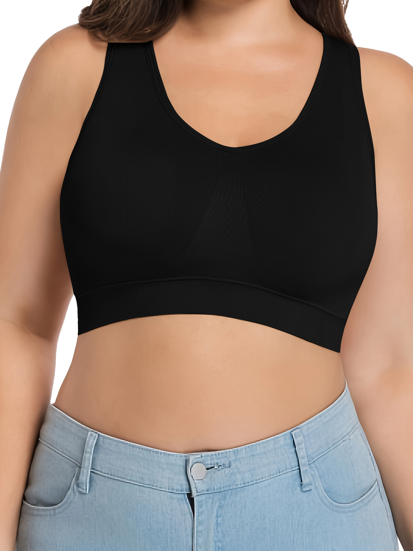 3 Pack Plus Size Women Seamles - Sleep Bra Bralette 评论和价格